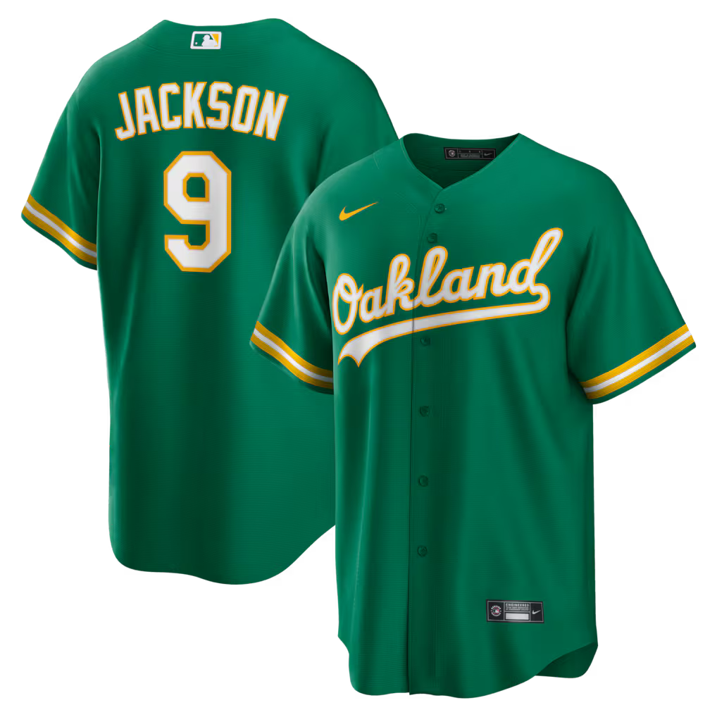 Reggie Jackson Oakland Athletics Alternate Cooperstown Collection Retired Player Jersey - Kelly Green